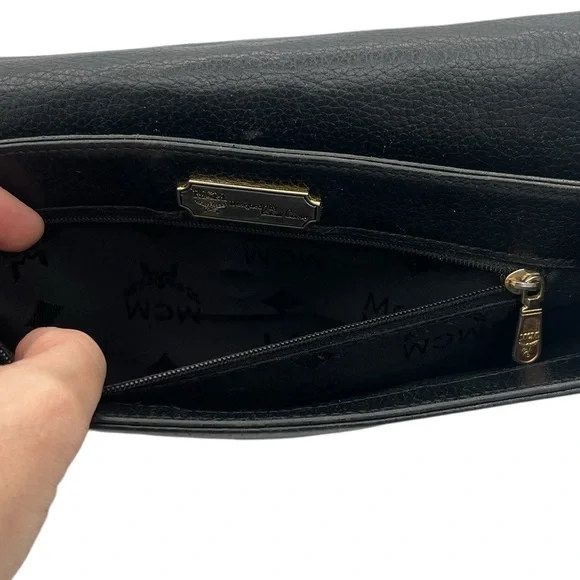 Preloved MCM Vintage Black Crossbody Bag w/ Adjustable Strap - Picture 11 of 15